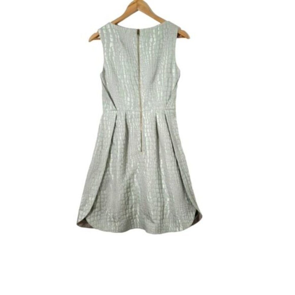 NWT 𝅺Ted Baker Kaleen Textured Jacquard Dress in Mint Green Ted Size 1/US 4 - Picture 9 of 16